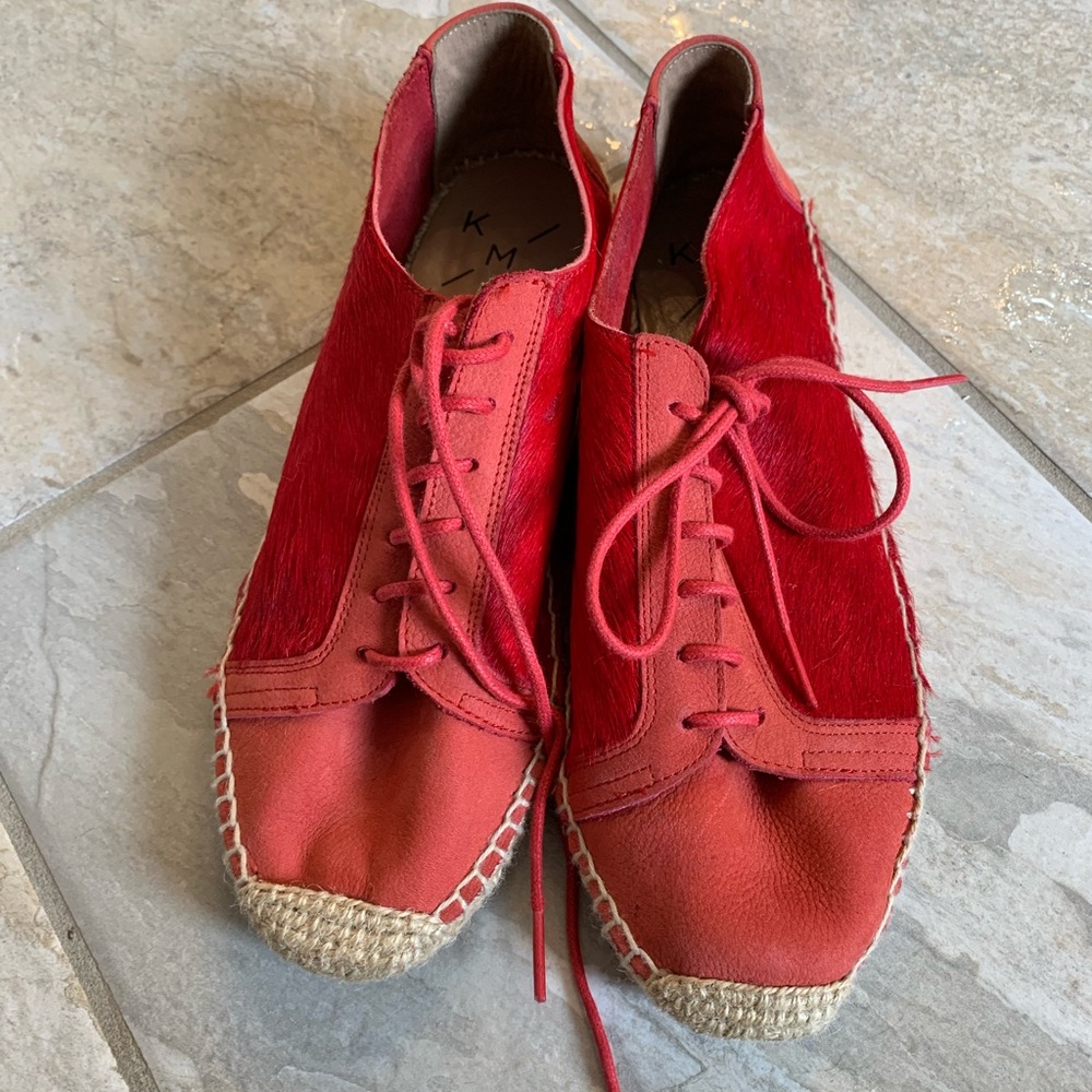 KMB red horsehair shoes